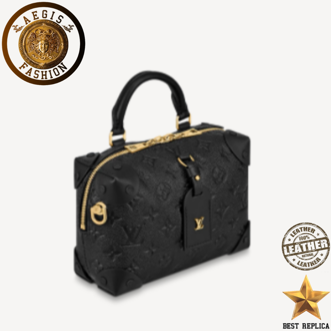 replica-2020-louis-vuitton-petite-malle-souple-monogram-empreinte-black-leather-handbag-aegis-fashion