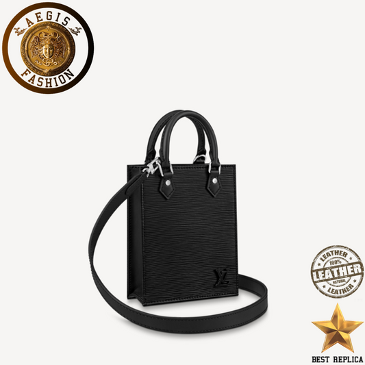 Replica-2020-louis-vuitton-petit-sac-plat-epi-leather-black-handbag-aegis-fashion