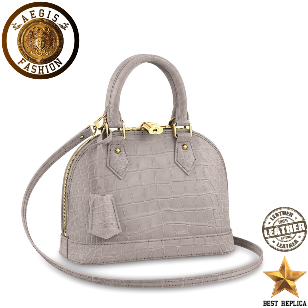 replica-louis-vuitton-alma-bb-crocodilien-mat-taupe-matte-brown-handbag-aegis-fashion