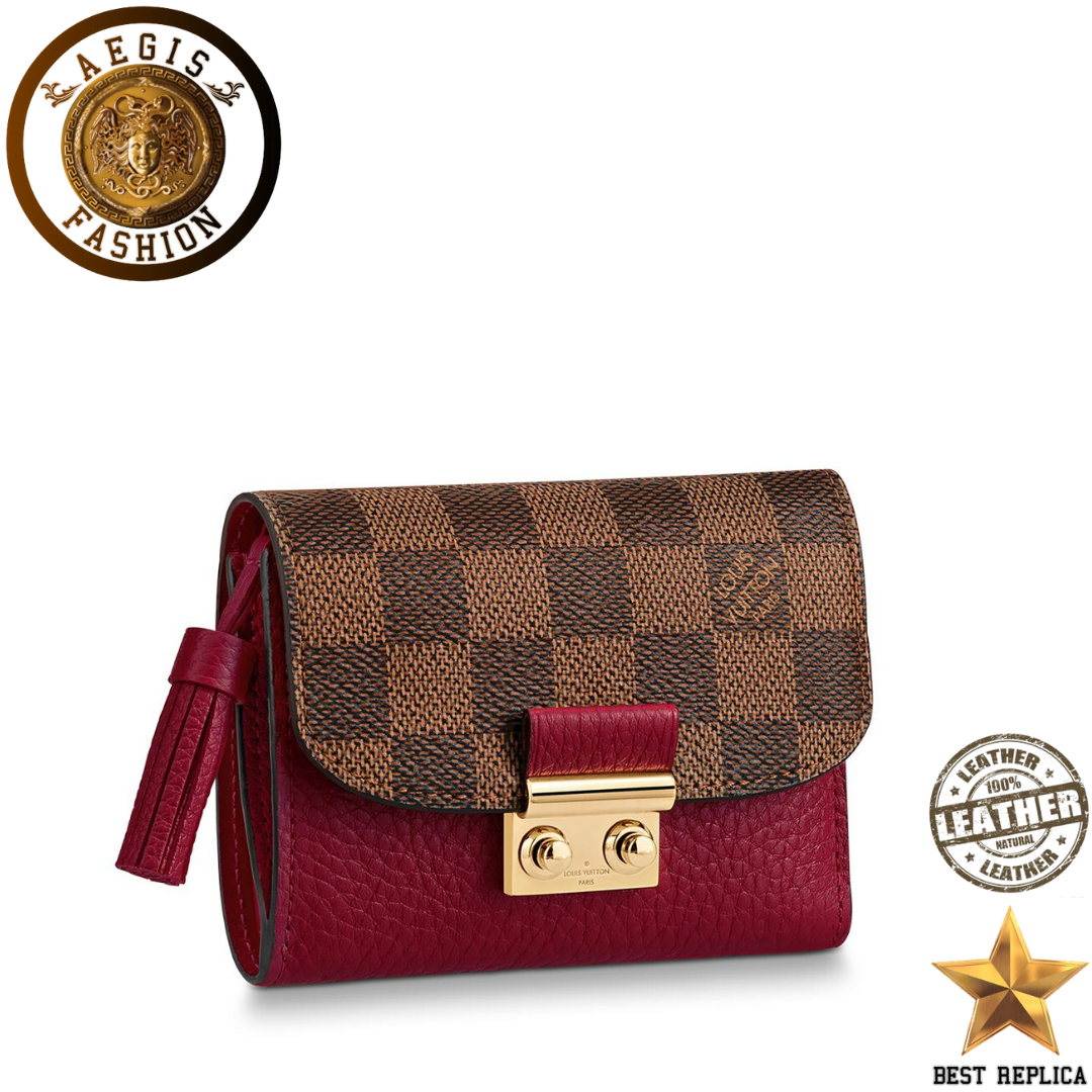 replica-louis-vuitton-croisette-compact-damier-ebene-canvas-lie-de-vin-red-wallet-aegis-fashion