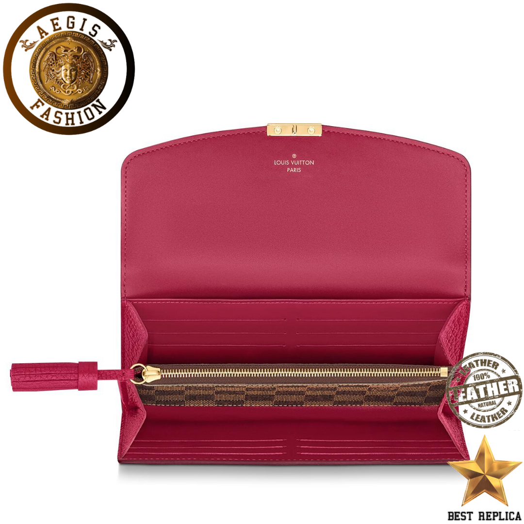 replica-louis-vuitton-croisette-damier-canvas-lie-de-vin-red-wallet-aegis-fashion