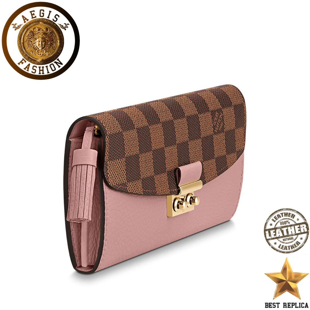 replica-louis-vuitton-croisette-damier-canvas-magnolia-pink-wallet-aegis-fashion