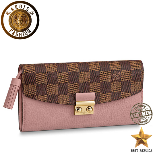 replica-louis-vuitton-croisette-damier-canvas-magnolia-pink-wallet-aegis-fashion