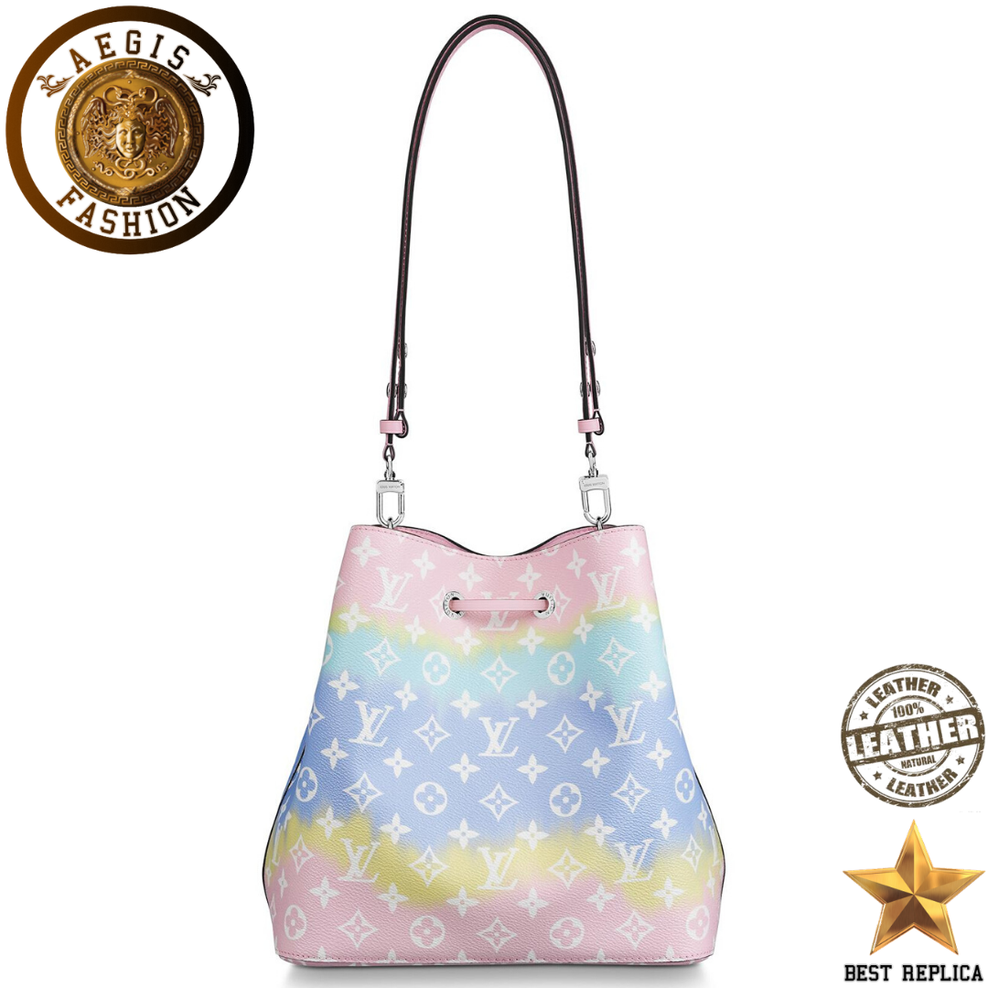 replica-louis-vuitton-escale-neonoe-mm-bucket-monogram-canvas-pastel-handbag-aegis-fashion