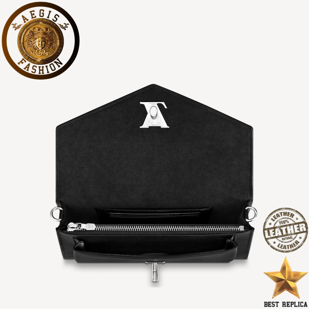 Replica-louis-vuitton-mylockme-chain-pochette-black-handbag-aegis-fashion