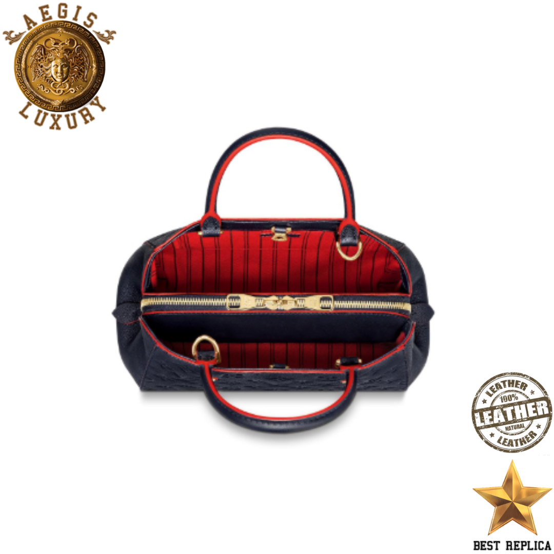 replica-louis-vuitton-montaigne-bb-monogram-empreinte-leather-marine-rouge-aegis-fashion