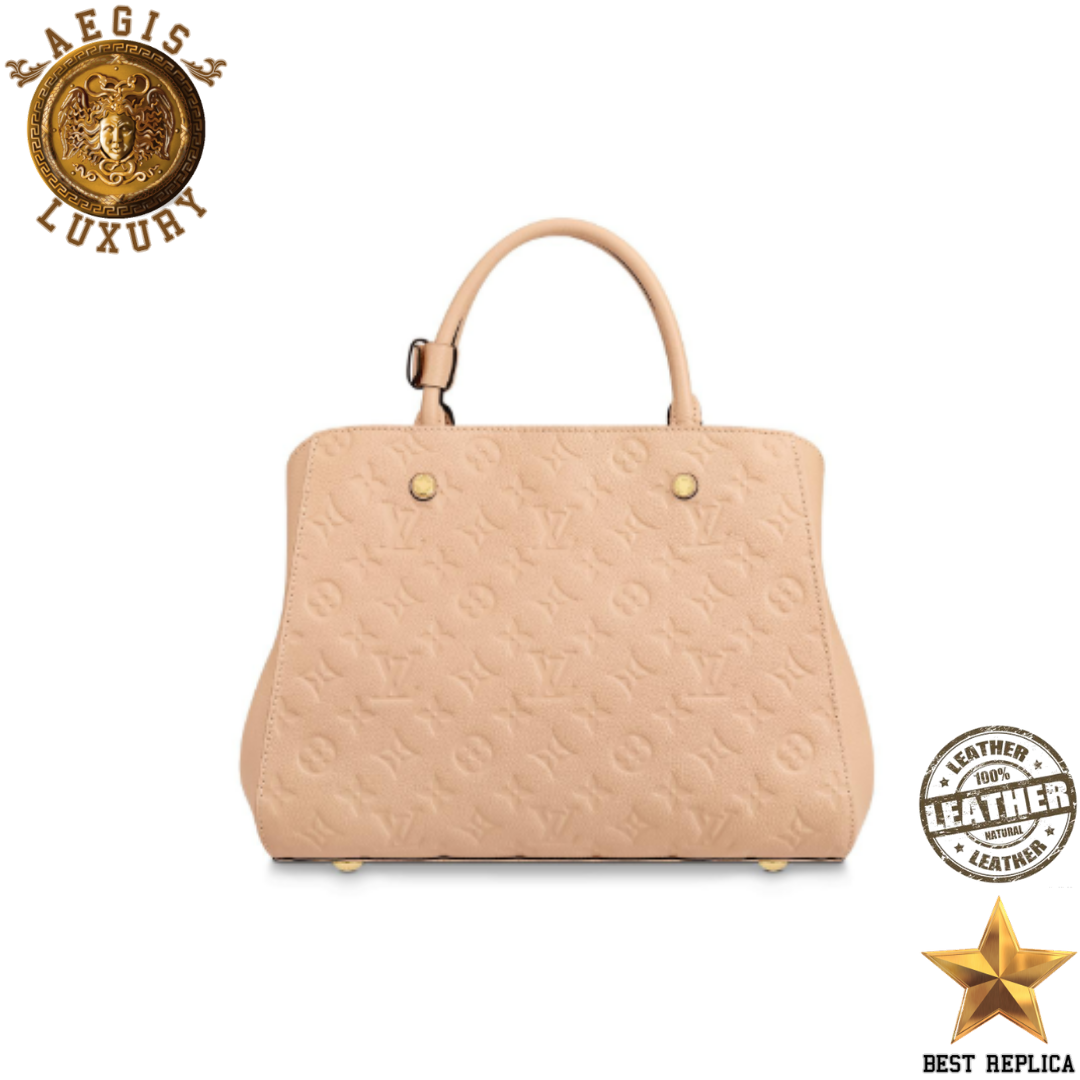 replica-louis-vuitton-montaigne-mm-monogram-empreinte-leather-beige-rose-aegis-fashion