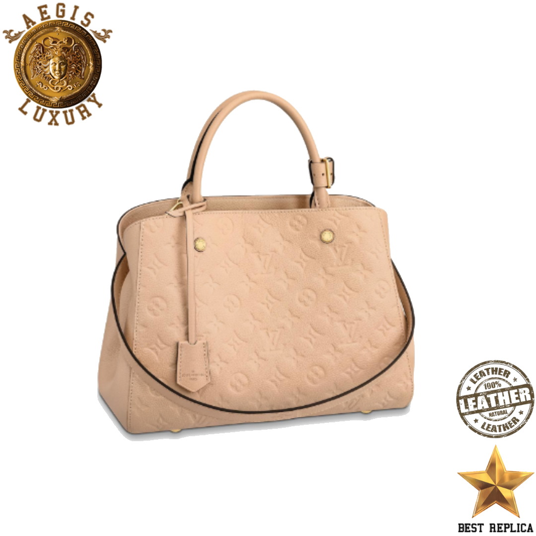 replica-louis-vuitton-montaigne-mm-monogram-empreinte-leather-beige-rose-aegis-fashion