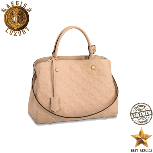 replica-louis-vuitton-montaigne-mm-monogram-empreinte-leather-beige-rose-aegis-fashion