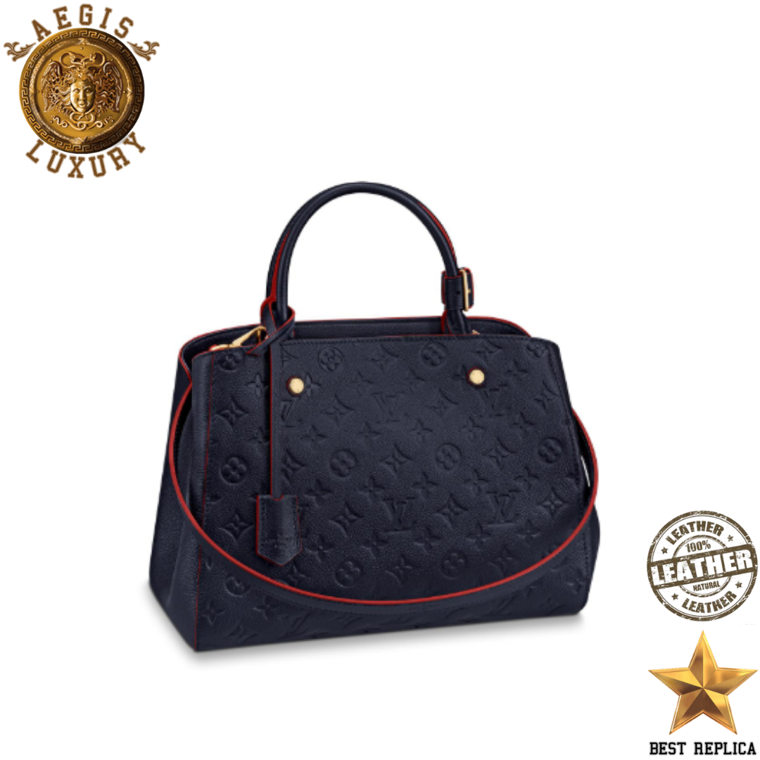 replica-louis-vuitton-montaigne-mm-monogram-empreinte-leather-marine-rouge-aegis-fashion