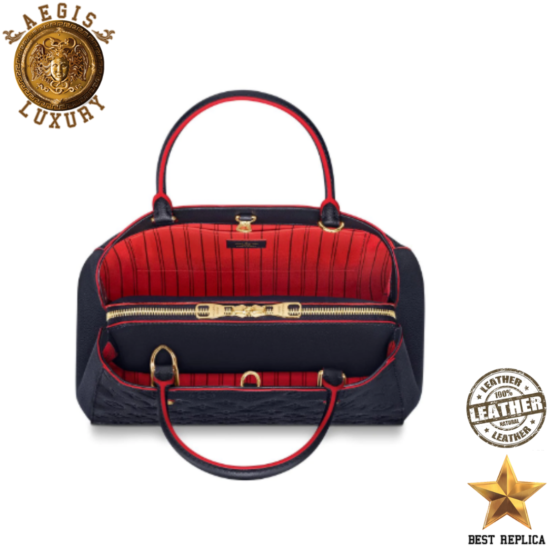 replica-louis-vuitton-montaigne-mm-monogram-empreinte-leather-marine-rouge-aegis-fashion