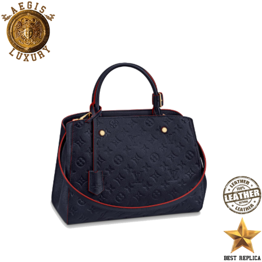 replica-louis-vuitton-montaigne-mm-monogram-empreinte-leather-marine-rouge-aegis-fashion