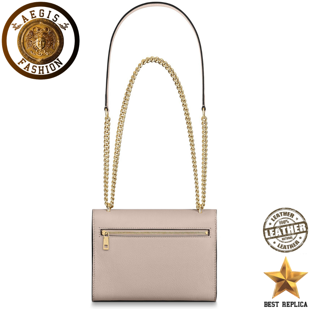 Louis Vuitton Mylockme BB Greige Leather Handbag #4717