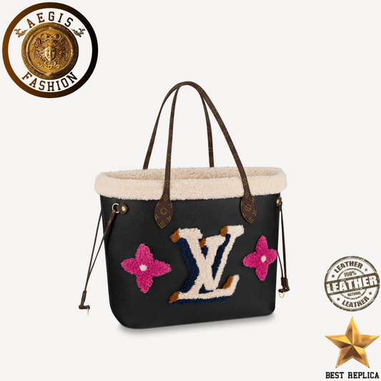 Replica-louis-vuitton-neverfull-mm-decorative-monogram-flowers-handbag-aegis-fashion