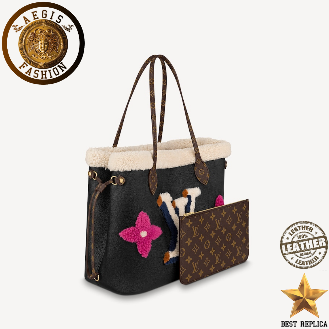 Replica-louis-vuitton-neverfull-mm-decorative-monogram-flowers-handbag-aegis-fashion