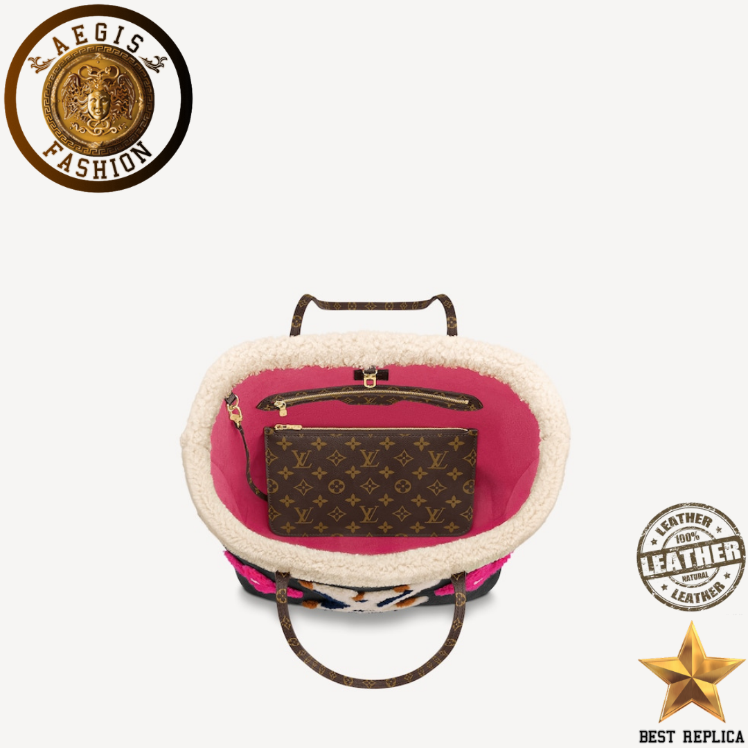 Replica-louis-vuitton-neverfull-mm-decorative-monogram-flowers-handbag-aegis-fashion