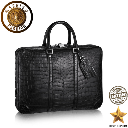 replica-louis-vuitton-porte-documents-voyage-pm-crocodilien-matte-leather-handbag-aegis-fashion