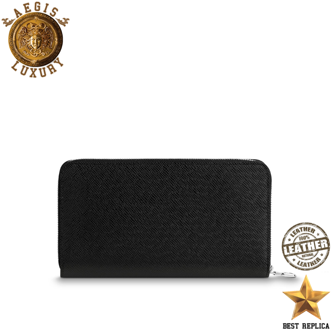 replica-louis-vuitton-taiga-leather-black-zippy-wallet-aegis-fashion