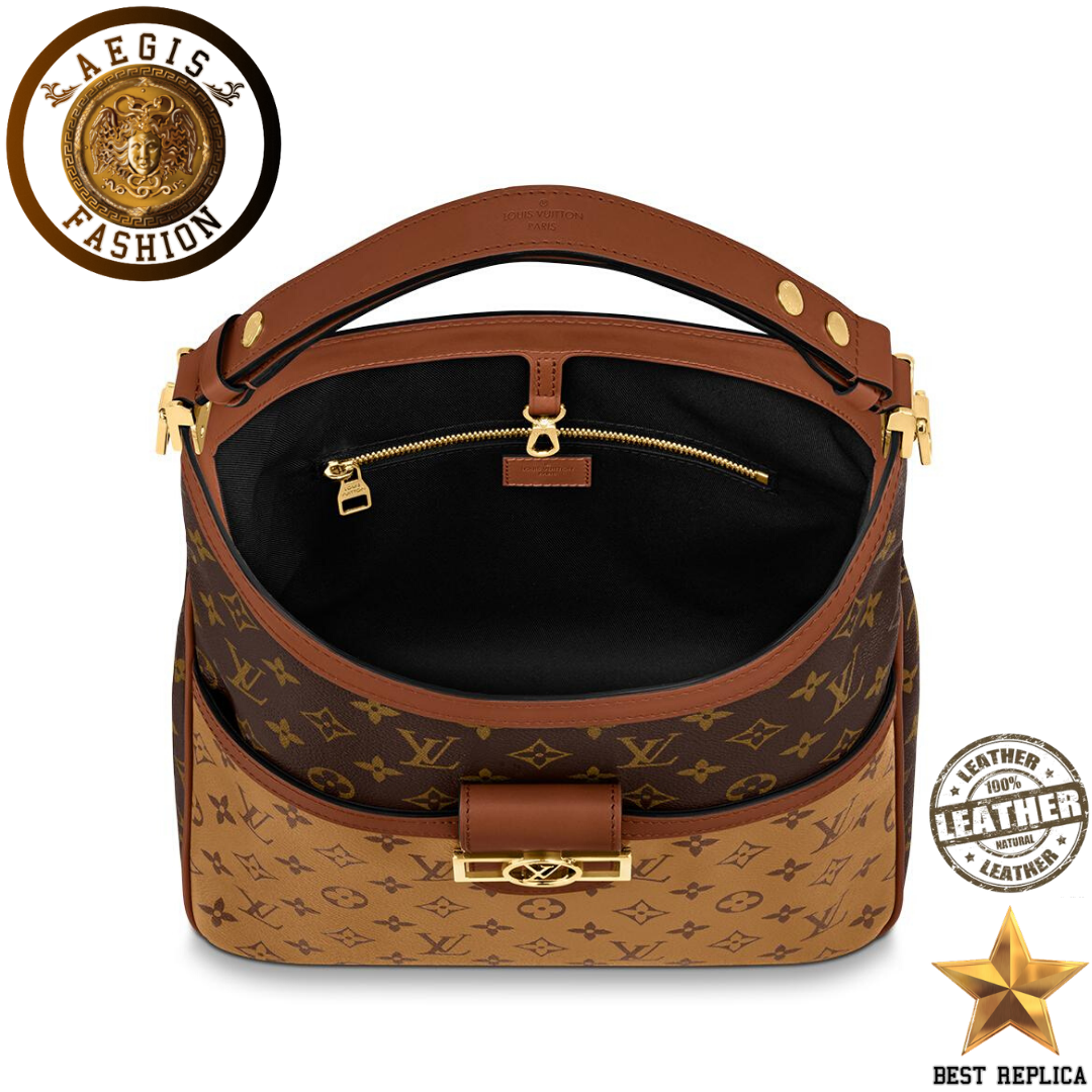 replica-new-this-season-louis-vuitton-hobo-dauphine-mm-monogram-reverse-canvas-handbag-aegis-fashion