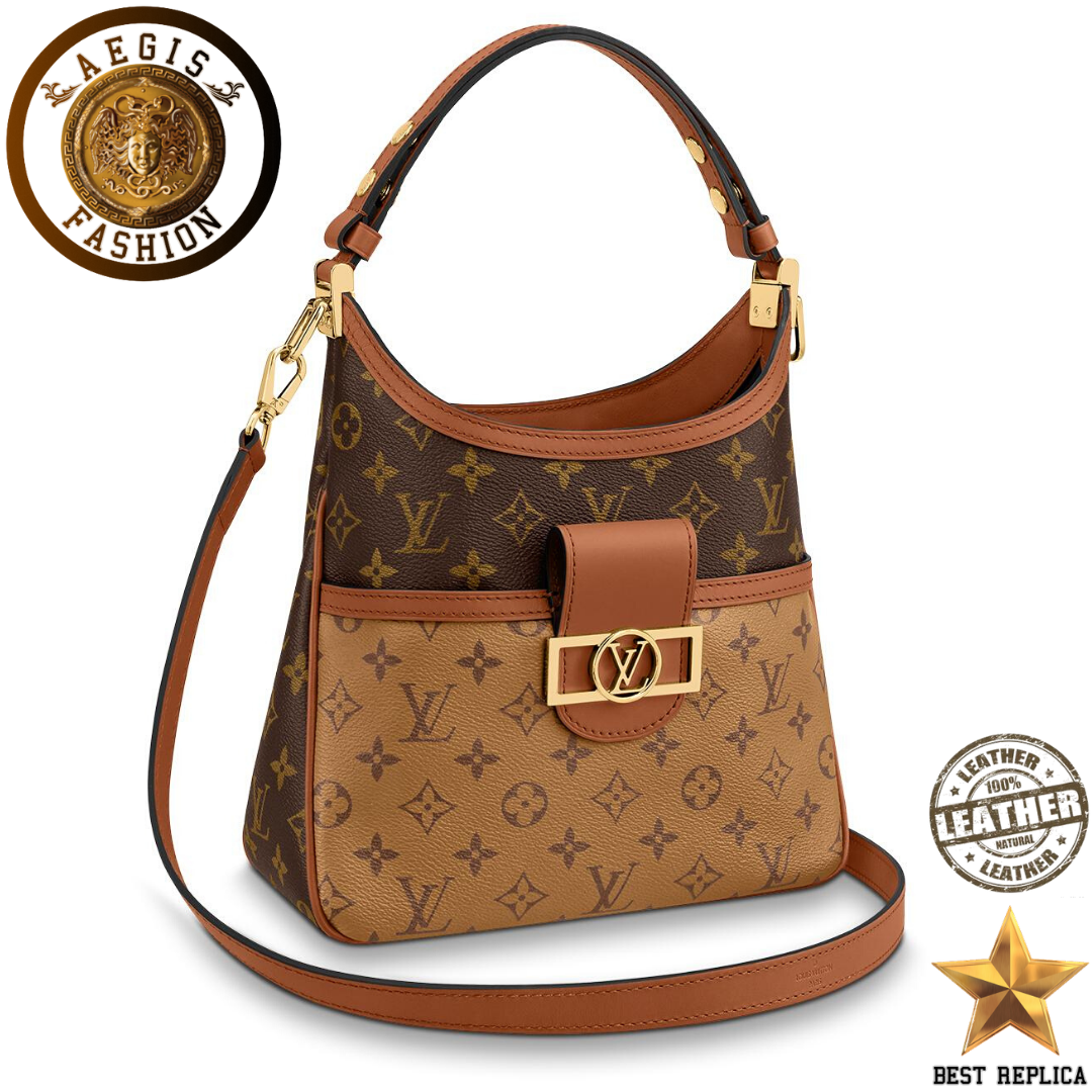replica-new-this-season-louis-vuitton-hobo-dauphine-pm-monogram-reverse-canvas-handbag-aegis-fashion