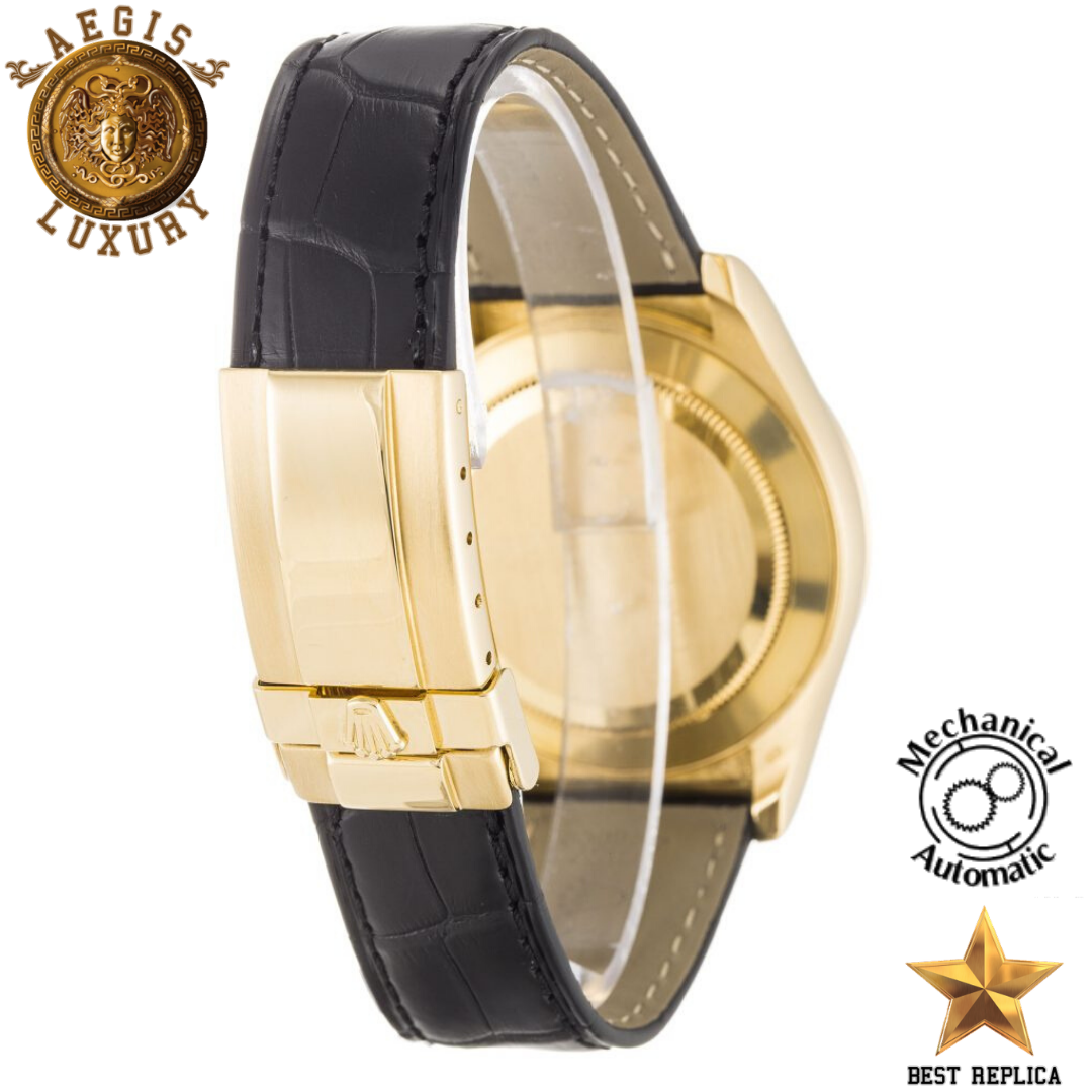 replica-rolex-cosmograph-yellow-gold-case-champagne-baton-dial-alligator-black-leather-strap-aegis-fashion