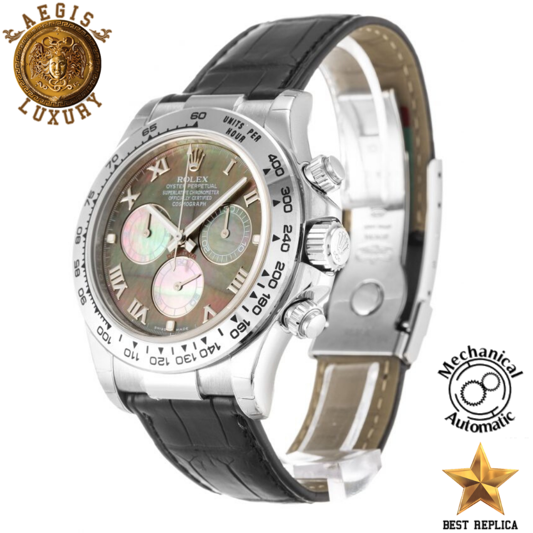 replica-rolex-daytona-silver-bezel-mother-of-pearl-black-black-leather-strap-aegis-fashion