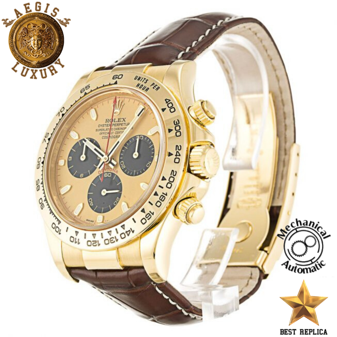 replica-rolex-daytona-yellow-gold-bezel-yellow-gold-dial-brown-leather-strap-aegis-fashion