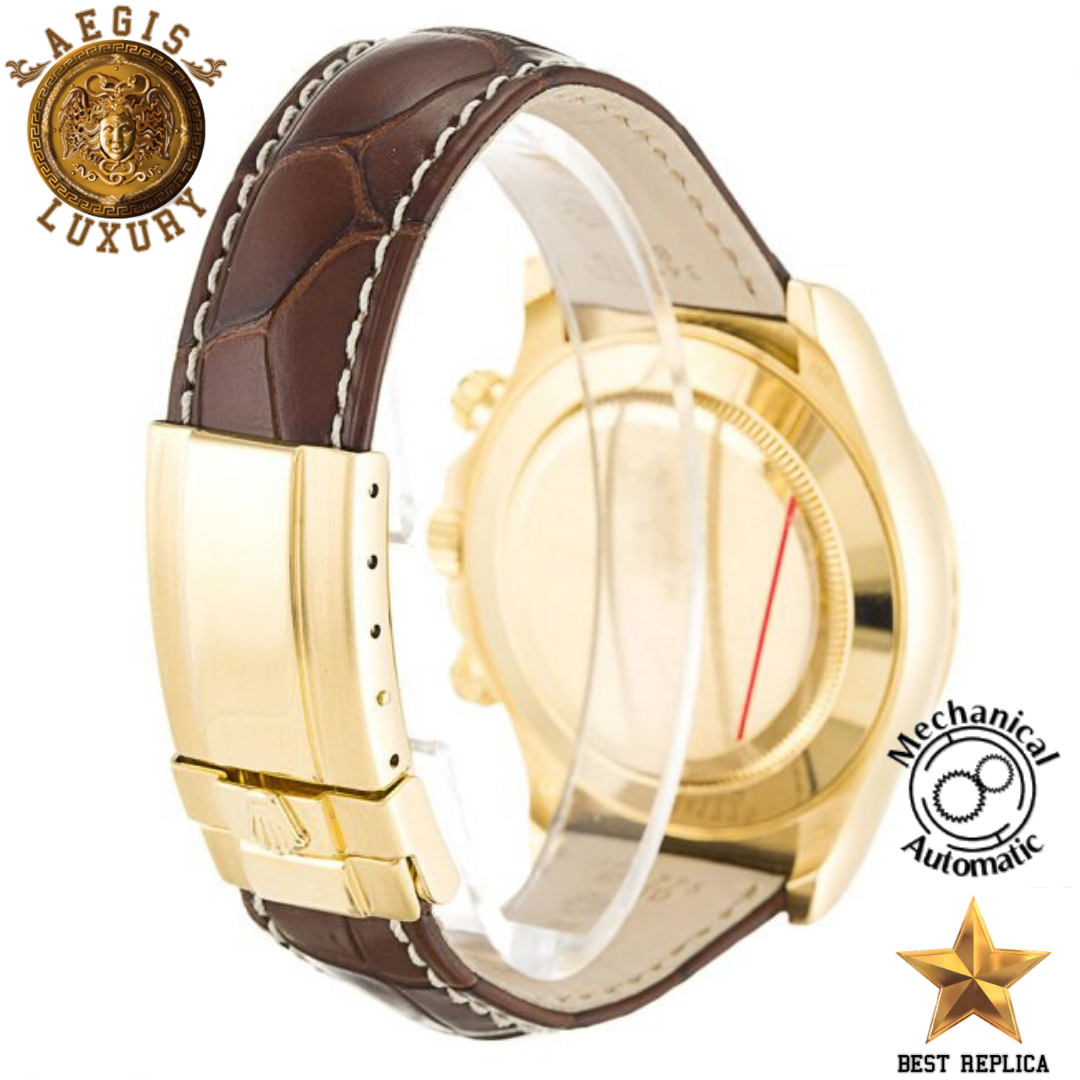 replica-rolex-daytona-yellow-gold-bezel-yellow-gold-dial-brown-leather-strap-aegis-fashion