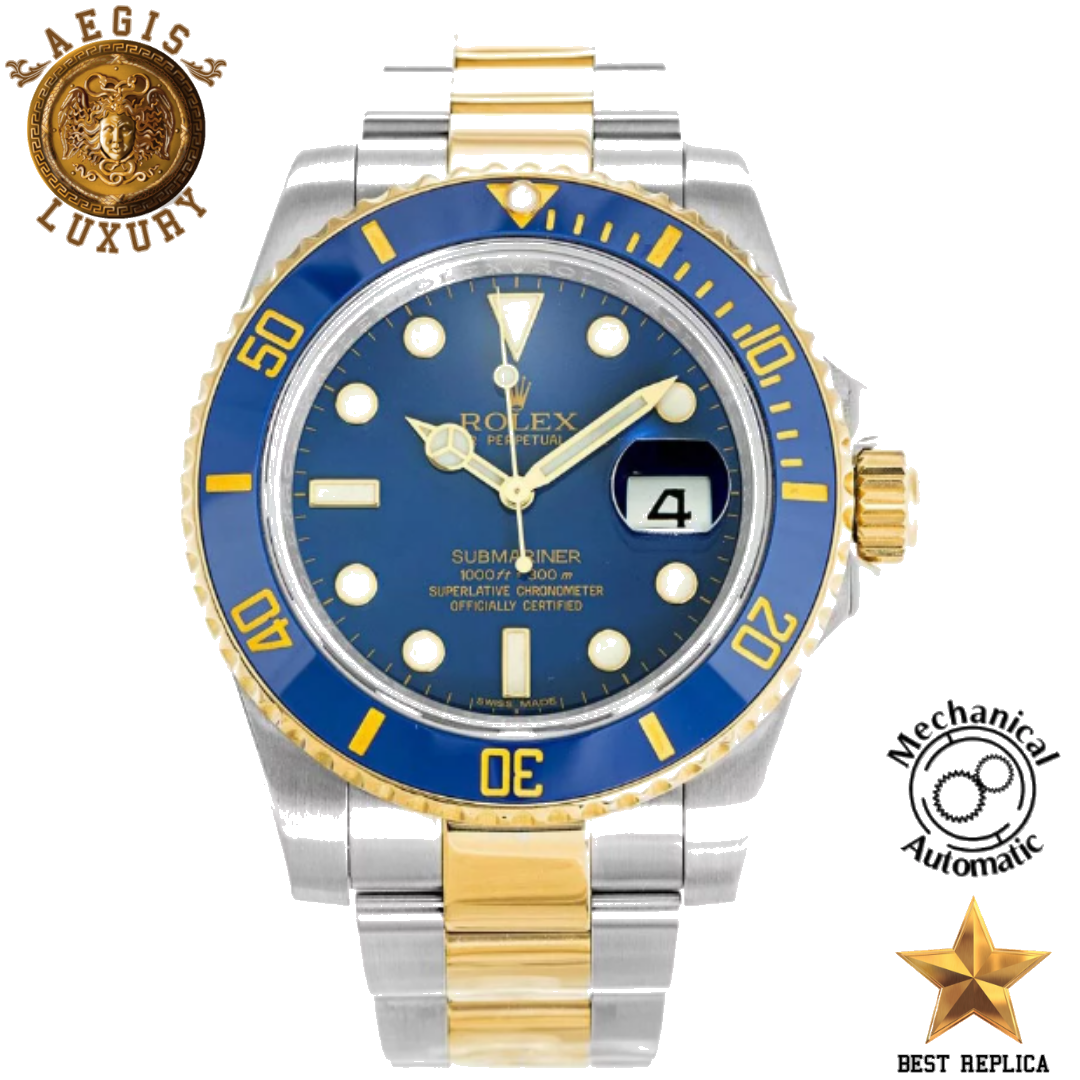 replica-rolex-oyster-perpetual-submariner-two-tone-116613lb-aegis-fashion