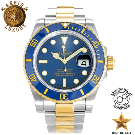 replica-rolex-oyster-perpetual-submariner-two-tone-116613lb-aegis-fashion