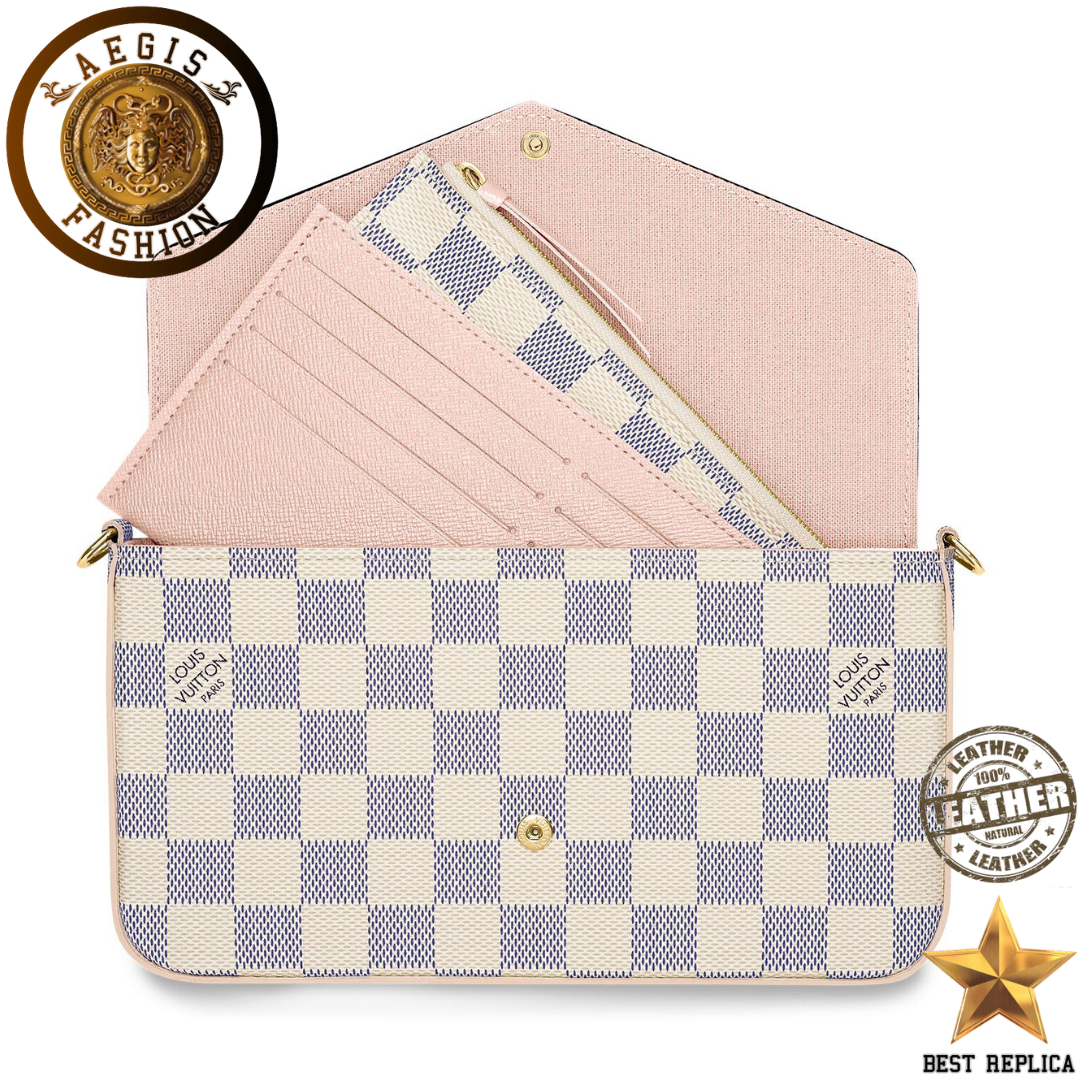 replica damier azur louis vuitton felicie pochette high end handbag buvola