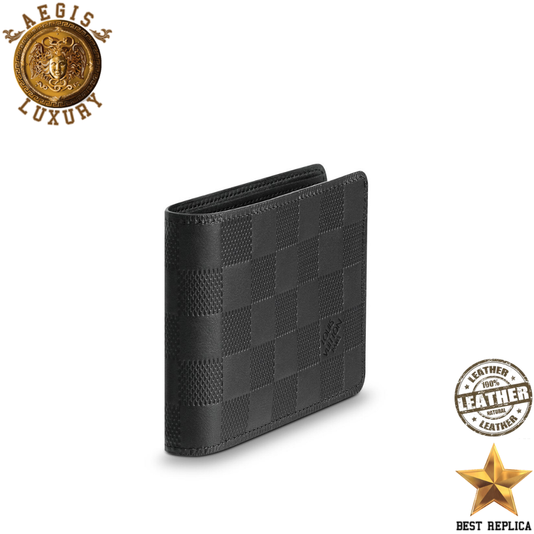 replica louis vuitton multiple wallet damier infini premium designer everyday wallet buvola