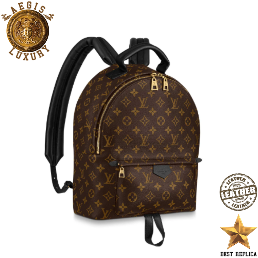 replica monogram canvas palm springs mm louis vuitton functional elegant luxury bag buvola