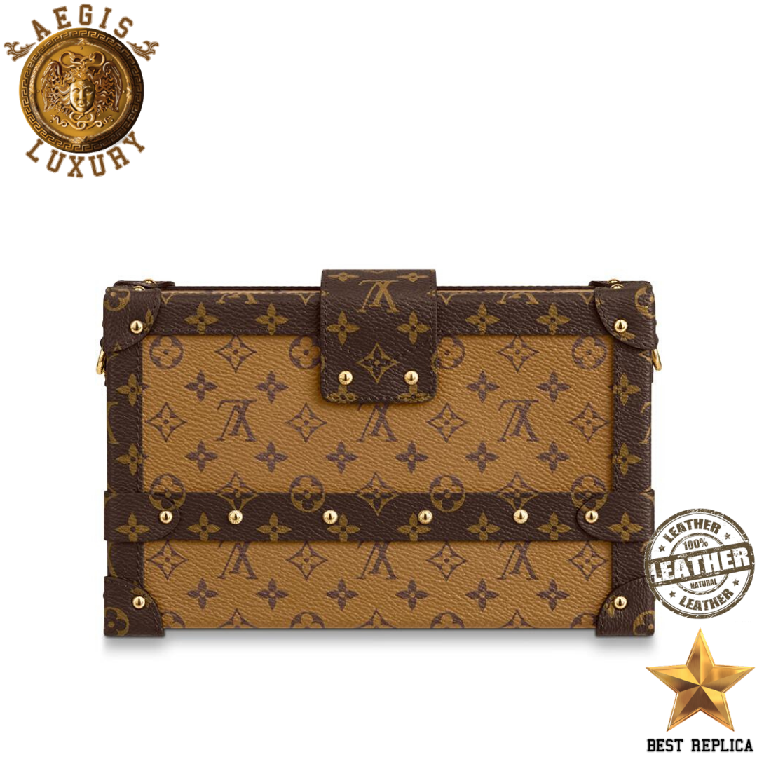 replica monogram reverse louis vuitton petite malle stylish high end box bag buvola