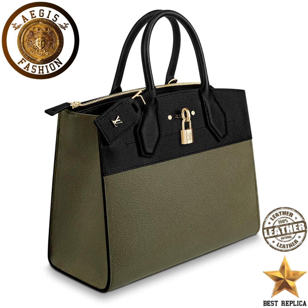replica-louis-vuitton-city-steamer-mm-khaki-green-and-black-handbag-aegis-fashion