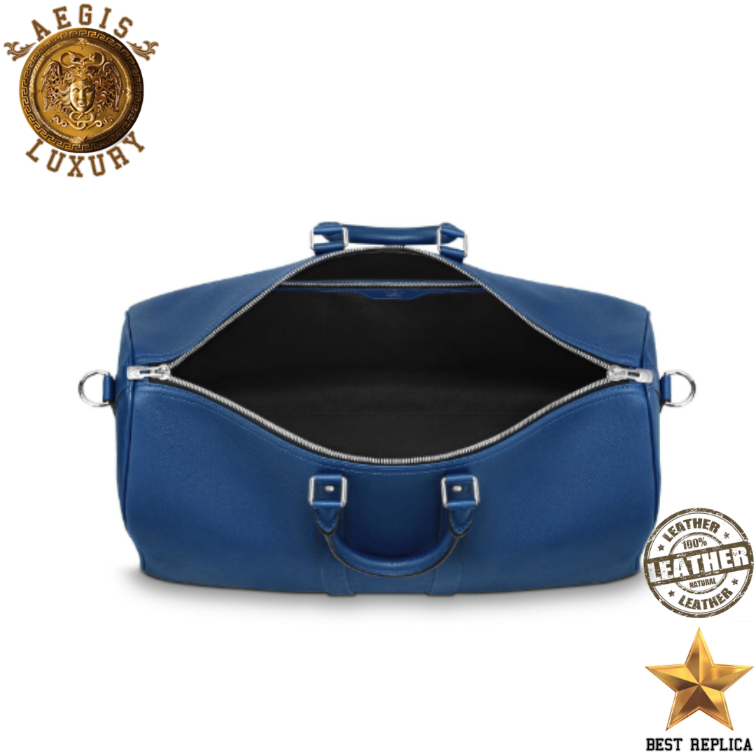 replica-louis-vuitton-keepall-bandouliere-50-blue-taiga-leather-bag-aegis-fashion