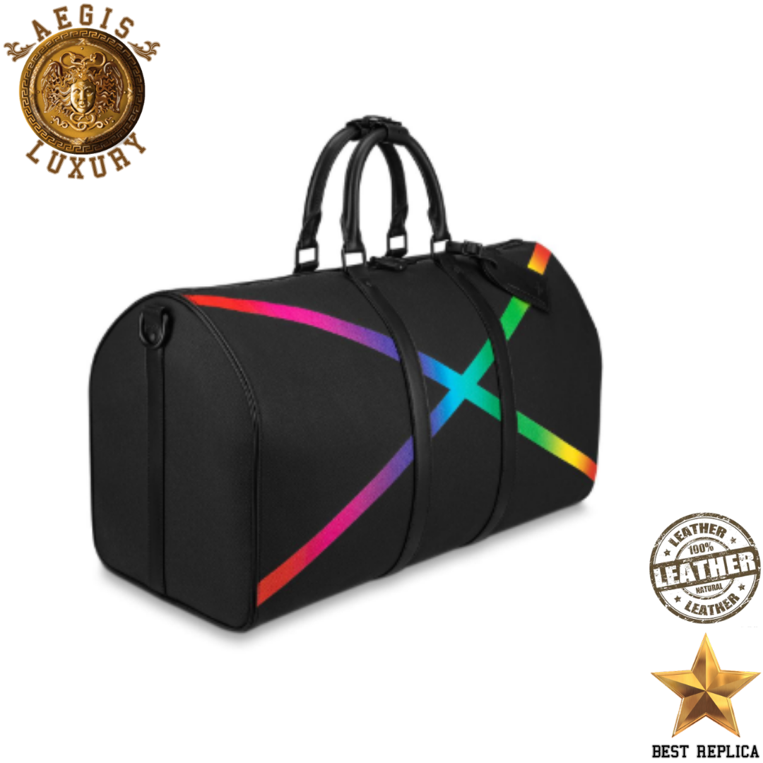 replica-louis-vuitton-keepall-bandouliere-50-taiga-leather-mat-black-hardware-and-rainbow-bag-aegis-fashion