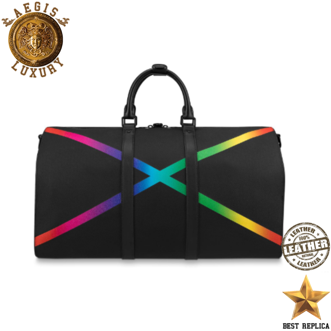 replica-louis-vuitton-keepall-bandouliere-50-taiga-leather-mat-black-hardware-and-rainbow-bag-aegis-fashion