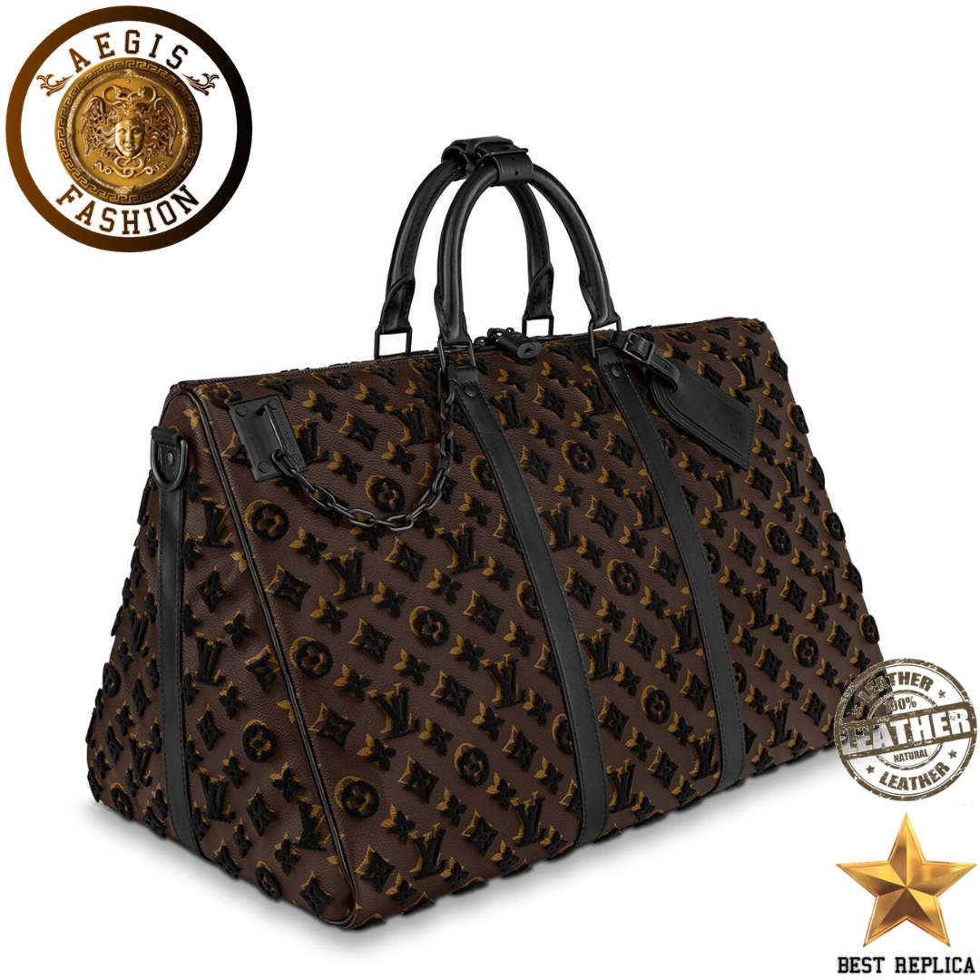replica-louis-vuitton-keepall-triangle-bandouliere-50-black-monogram-tuffetage-canvas-handbag-aegis-fashion