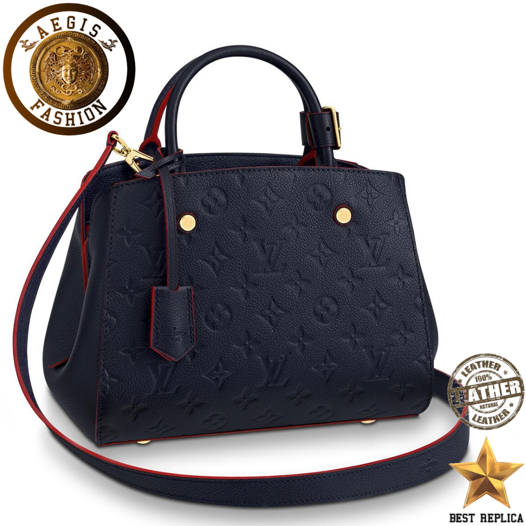 replica-louis-vuitton-montaigne-bb-monogram-empreinte-navy-blue-red-handbag-aegis-fashion