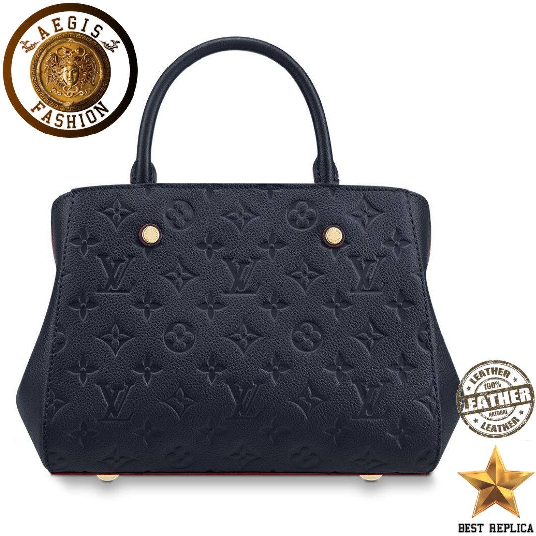 replica-louis-vuitton-montaigne-bb-monogram-empreinte-navy-blue-red-handbag-aegis-fashion