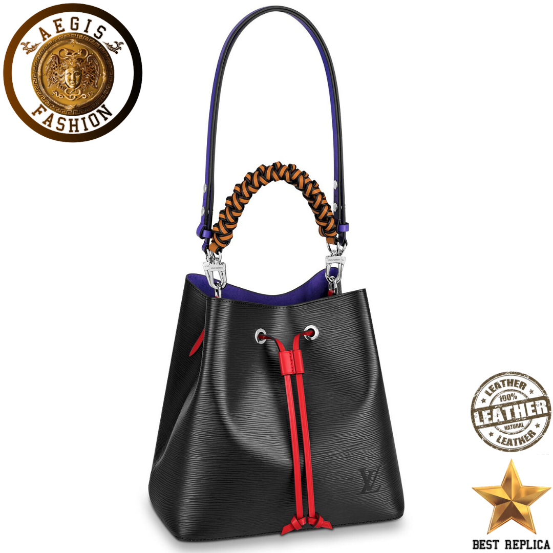 replica-louis-vuitton-neonoe-mm-bucket-epi-leather-black-safran-yellow-fig-purple-coquelicot-red-handbag-aegis-fashion