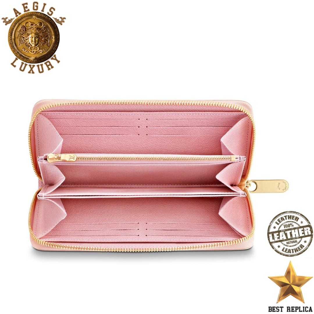 replica-louis-vuitton-rose-ballerine-damier-azur-canvas-zippy-wallet-aegis-fashion
