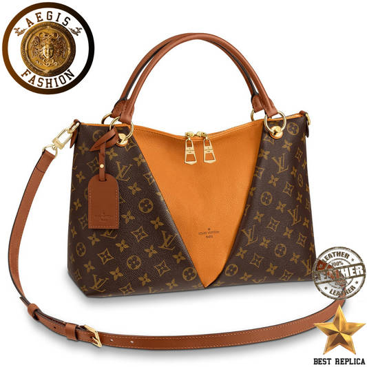 replica-louis-vuitton-v-tote-mm-monogram-canvas-safran-imperial-yellow-handbag-aegis-fashion