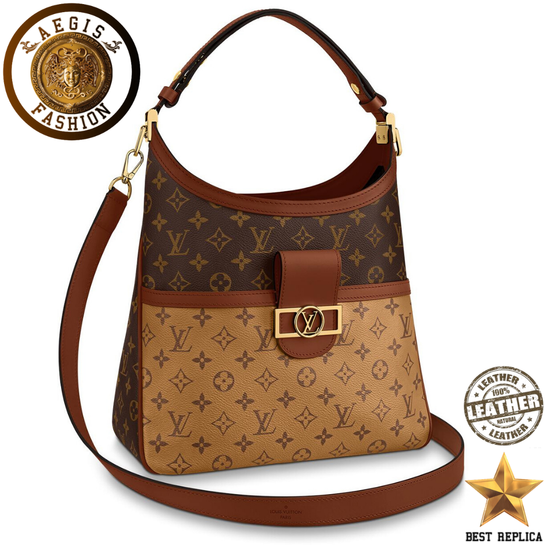 replica-new-this-season-louis-vuitton-hobo-dauphine-mm-monogram-reverse-canvas-handbag-aegis-fashion