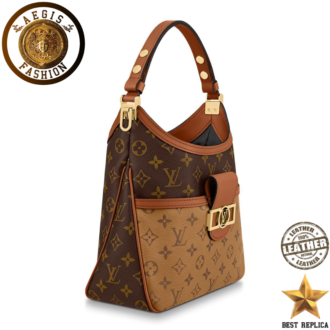 replica-new-this-season-louis-vuitton-hobo-dauphine-pm-monogram-reverse-canvas-handbag-aegis-fashion
