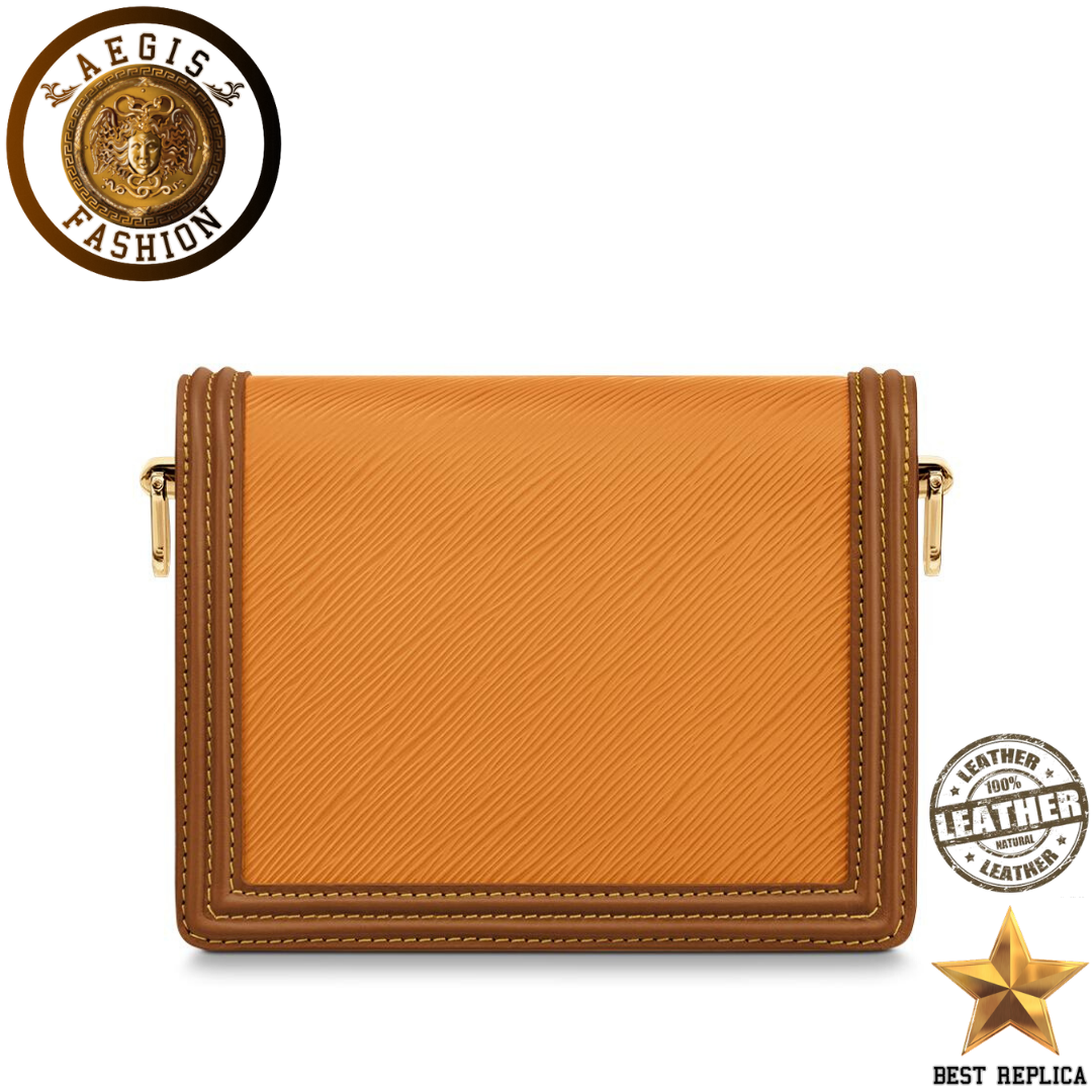 replica-new-this-season-louis-vuitton-mini-dauphine-epi-leather-saffron-yellow-handbag-aegis-fashion