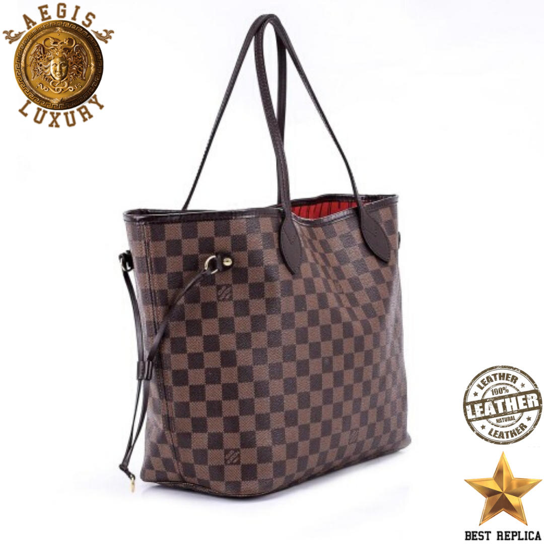Replica Louis Vuitton Neverfull MM Damier Ebene side view