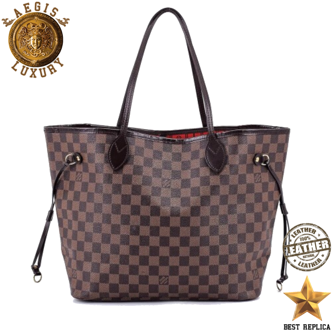 Replica Louis Vuitton Neverfull MM Damier Ebene front view