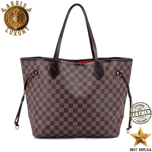 Replica Louis Vuitton Neverfull MM Damier Ebene front view